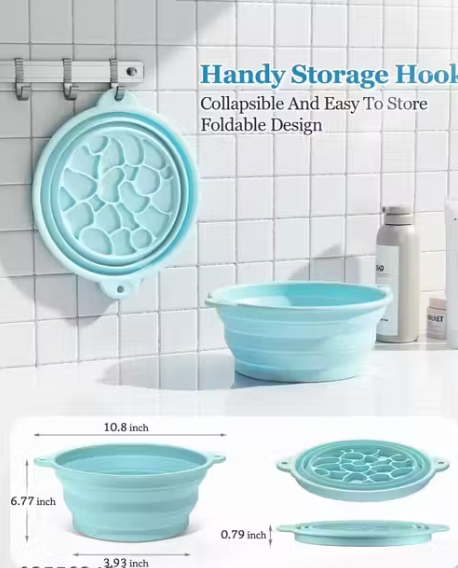 Collapsible Facial Ice Bath Bowl with Built-in Ice Tray — Skin Tightening & Cold Plunge Therapy Tool